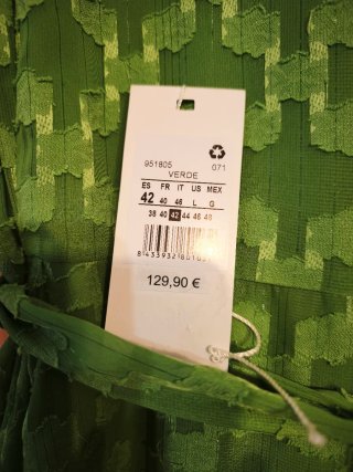 Vestido Niza Talla 42 Verde