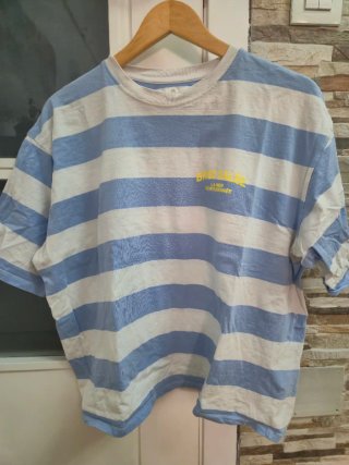 Camiseta Rayas Azul y Blanco
