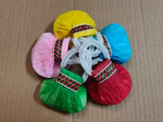 Serpentinas de mano multicolores (pack 5 uds).