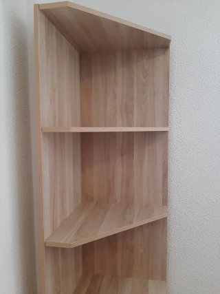 Estantería esquinera de madera 200x45x45