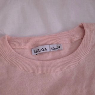 Jersey rosa flores y perlas Talla M