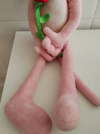 Pantera Rosa Peluche Rosa con Rosa