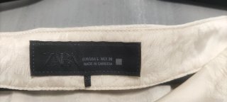 Zara Top Crema Talla L Drapeado