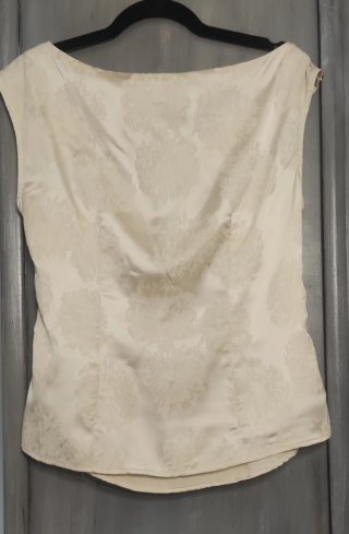 Zara Top Crema Talla L Drapeado
