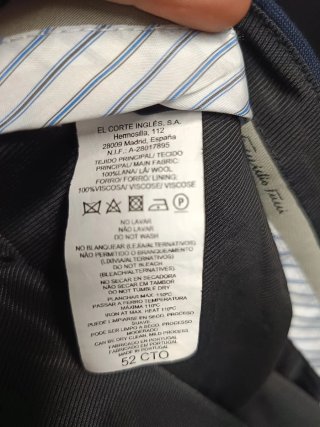 Traje Emidio Tucci Lana Italiana Talla 52