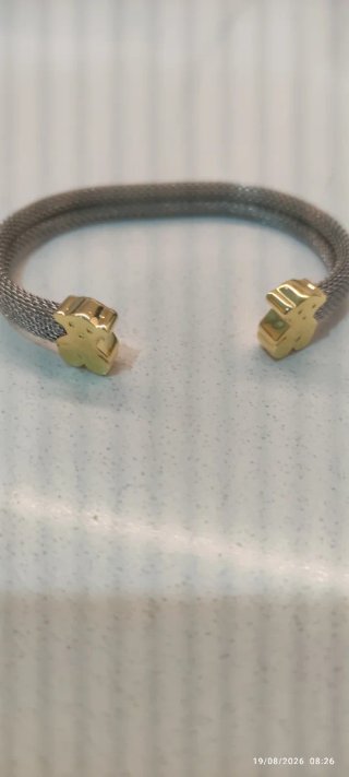 Pulsera Tous Oso Dorado y Plata