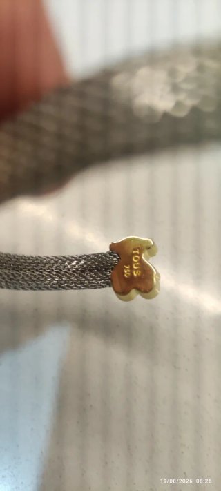 Pulsera Tous Oso Dorado y Plata