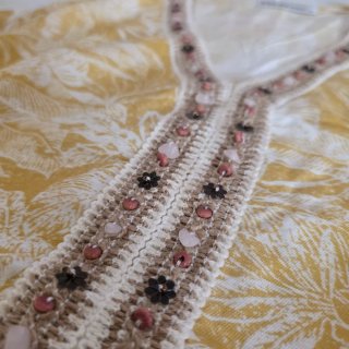 Camisa amarilla estampada Talla M