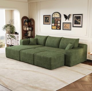 Sofá esquinero verde NUEVO