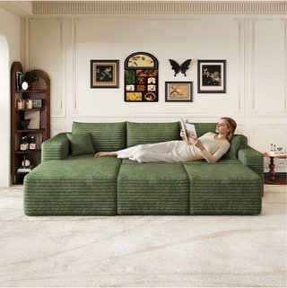 Sofá esquinero verde NUEVO