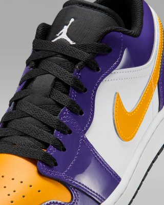 Air Jordan 1 Low SE Lakers Piel Talla 45.5 Nuevas