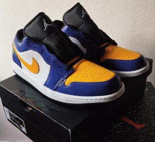 Air Jordan 1 Low SE Lakers Piel Talla 45.5 Nuevas