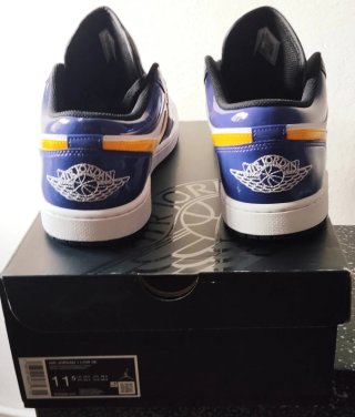 Air Jordan 1 Low SE Lakers Piel Talla 45.5 Nuevas