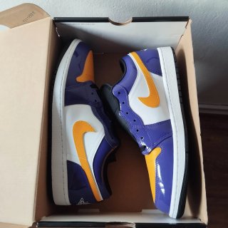 Air Jordan 1 Low SE Lakers Piel Talla 45.5 Nuevas