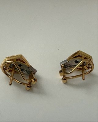 Pendientes antiguos oro y gris