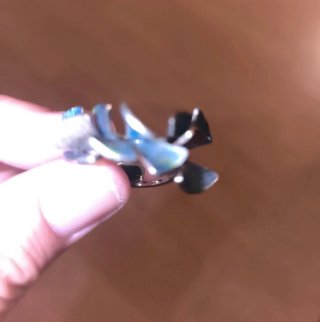 Anillo plata esmaltado azul