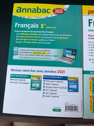 Annabac et prépabac français 1ère générale