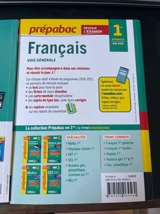 Annabac et prépabac français 1ère générale