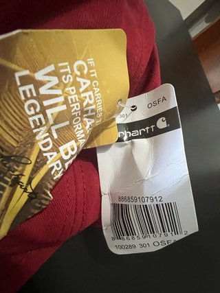 Gorra Carhartt Roja Sin Estrenar