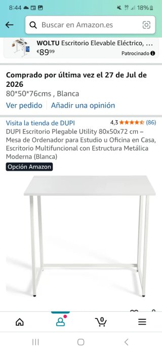 Escritorio Plegable DUPI Blanco