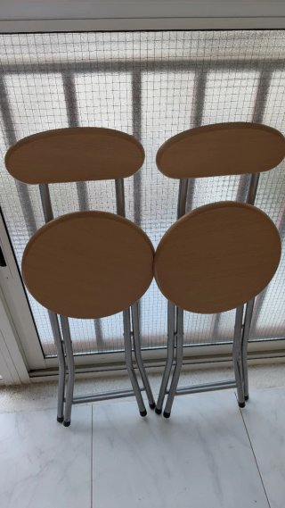 Taburete plegable madera y metal