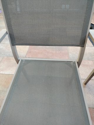Juego de 2 sillas de jardín grises
