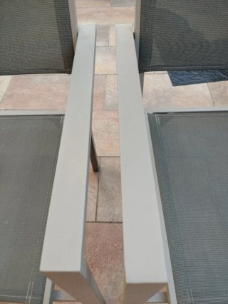 Juego de 2 sillas de jardín grises