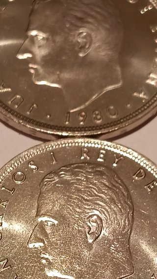 2 Monedas 100 y 50 Pesetas España 1982