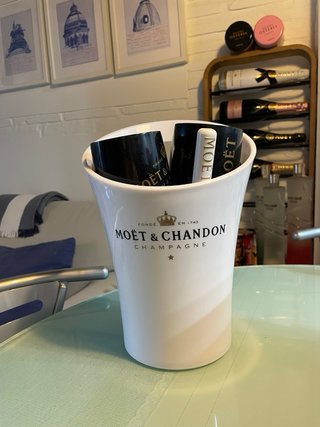 Juego cubitera Moët & Chandon 2 copas pala