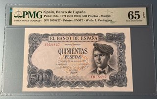500 Pesetas 1971 PMG 65 EPQ España