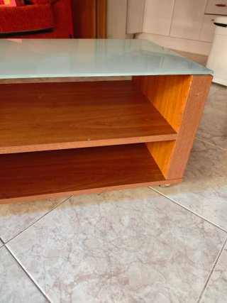 Mesa de centro madera y cristal