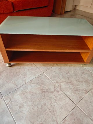 Mesa de centro madera y cristal