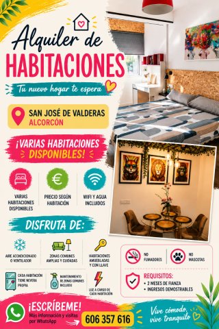 Habitaciones en alquiler – San José de Valderas