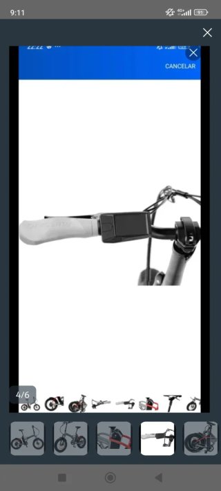 Bicicleta Eléctrica Plegable Gris
