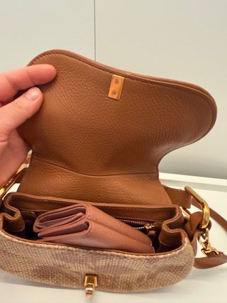 Borsa Coccinella paglia e cuoio