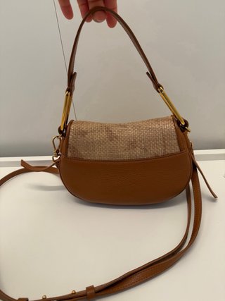 Borsa Coccinella paglia e cuoio