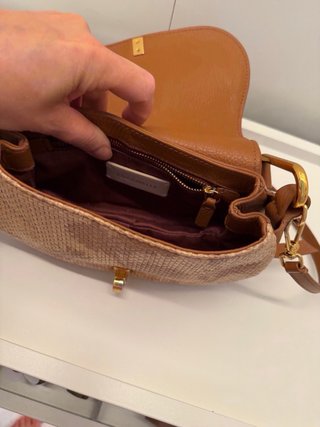 Borsa Coccinella paglia e cuoio