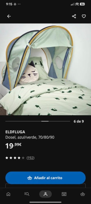 Dosel Cuna Azul y Verde IKEA