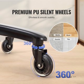 Silla de Oficina Ejecutiva de Alta Resistencia con Soporte Lumbar Ajustable de Última Generación para Largas Horas, Silla de Oficina Grande y Alta de 400 lbs, Base de Metal Fuerte y Ancha con Rued...