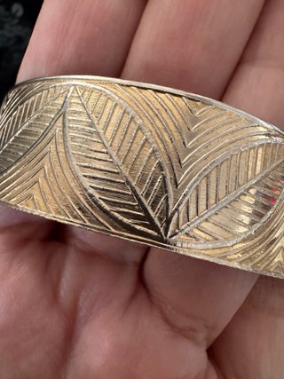 Brazalete Vintage Latón Grabado Años 70/80