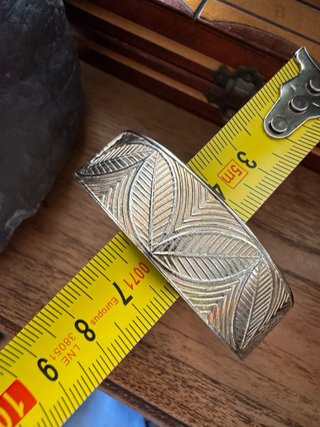 Brazalete Vintage Latón Grabado Años 70/80