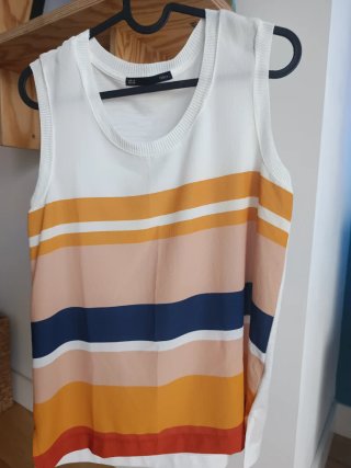 Blusa Stradivarius Blanca Talla S