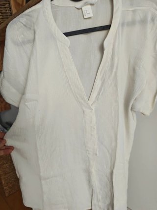 Blusa Stradivarius Blanca Talla S