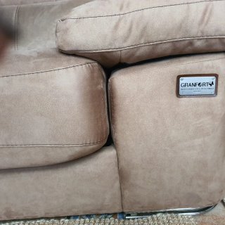 Sofá Chaise Longue Beige/Marrón