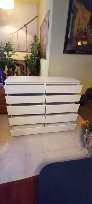 Cómoda cajonera blanca 10 cajones