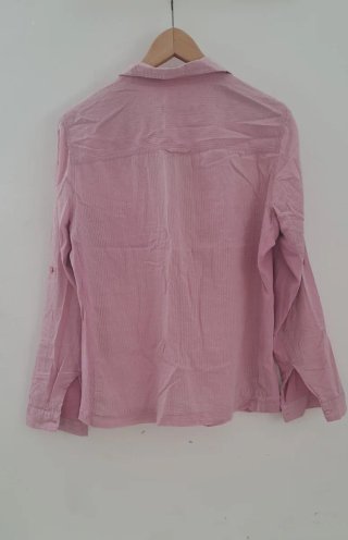 Camisa manga larga rosa Violeta by Mango talla L