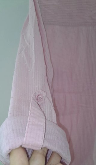 Camisa manga larga rosa Violeta by Mango talla L