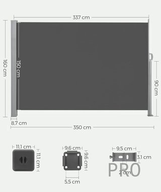 Toldo lateral Songmics