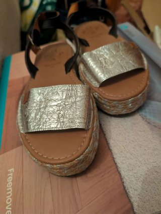 Sandalias plata Popa 36