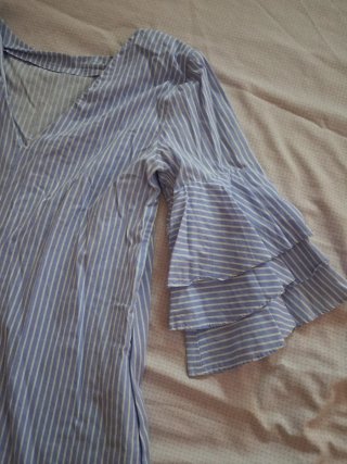 Vestido Zara Rayas Talla M